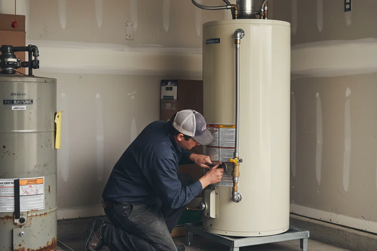 Water heater and shutoff valve replacement in Milltown